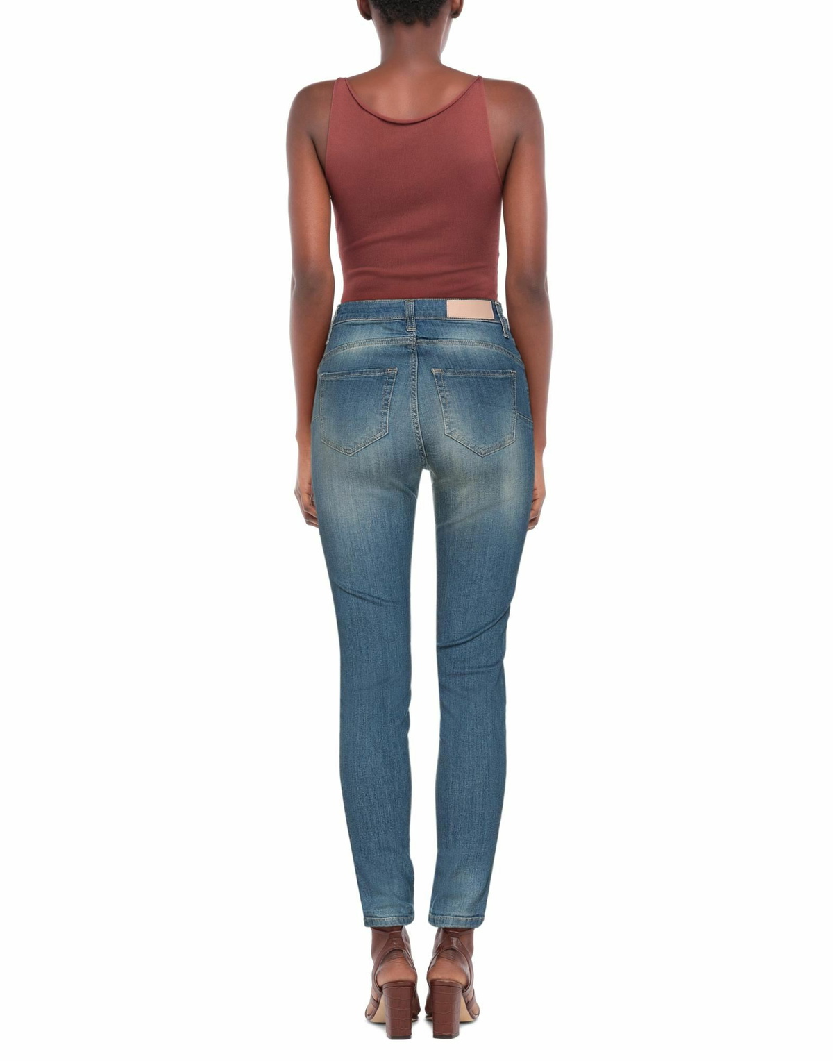 Manila Grace Womens Jeans in Blue