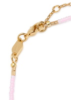 Anni LU Oh So Fine Beaded 18kt Gold-plated Bracelet - Pink - One Size