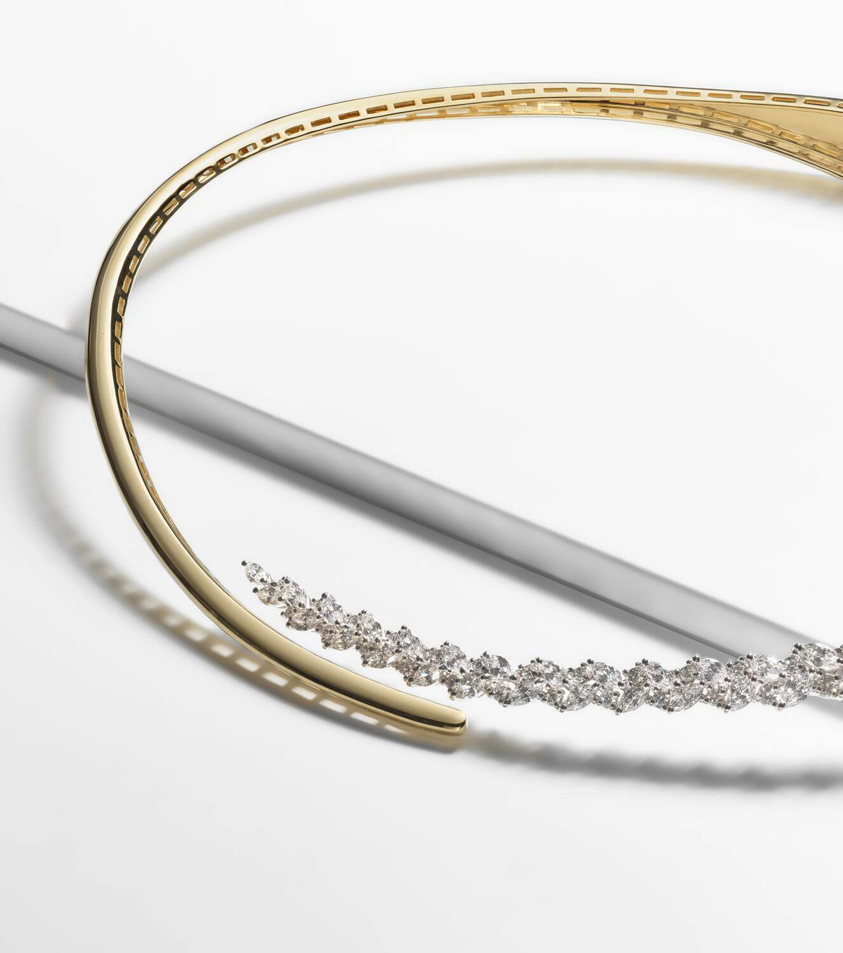 Yeprem Golden Strada 18kt white and yellow gold necklace with diamonds