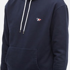 Maison Kitsuné Men's Tricolour Fox Patch Hoody in Navy