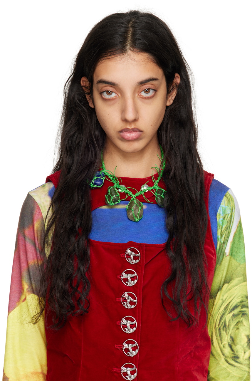 Chopova Lowena Green Macrame Necklace Chopova Lowena