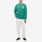 Maison Kitsuné Men's Crest Sweat in Tropical Green