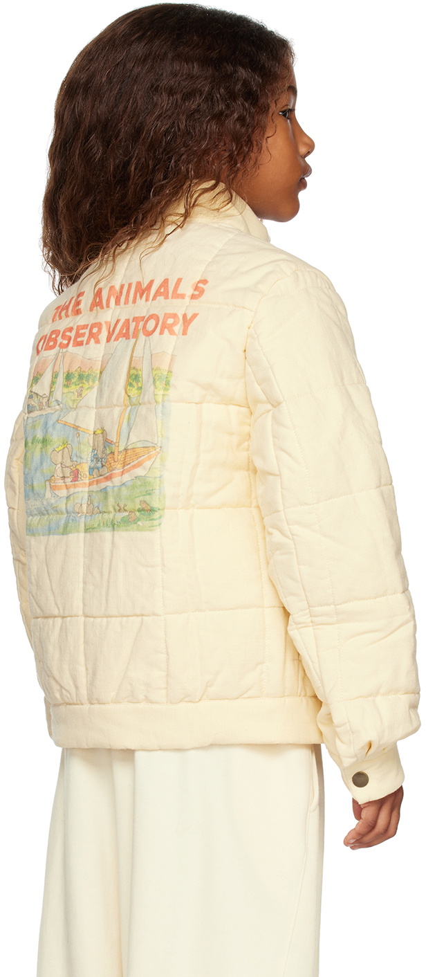 The Animals Observatory Kids Off-White Tiger Jacket