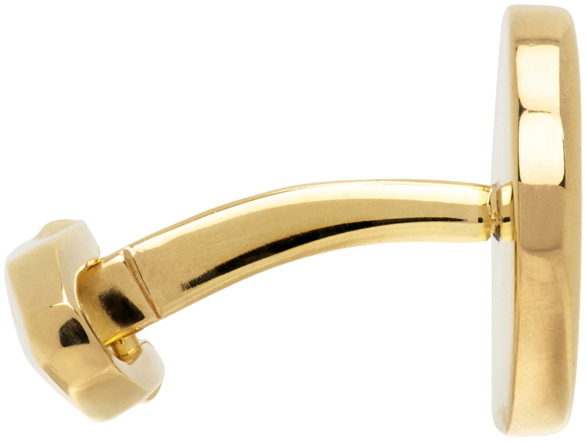 Dolce&Gabbana Gold Engraved-Logo Cufflinks