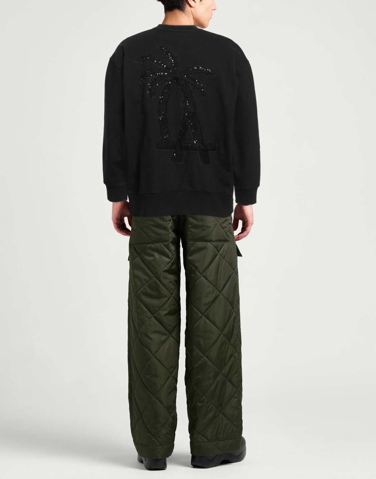 Laneus Mens Sweatshirt in Black