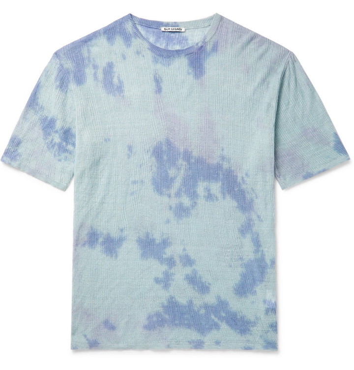 Photo: Our Legacy - Tie-Dyed Knitted Linen T-Shirt - Blue