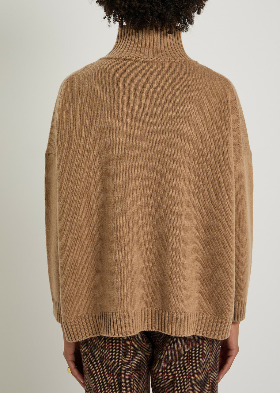 Weekend Max Mara Borgia Turtle-neck Wool Jumper Camel