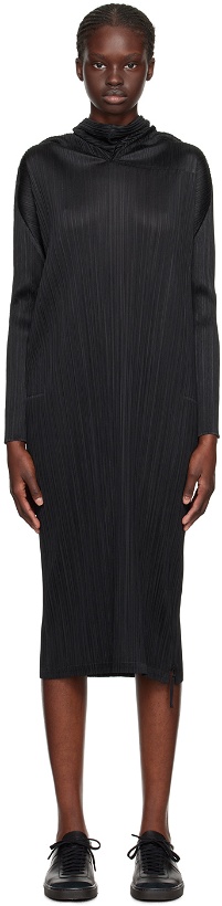 Photo: Pleats Please Issey Miyake Black Monthly Colors September Maxi Dress