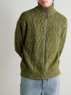 LOEWE - Logo-Jacquard Knitted Cardigan - Green