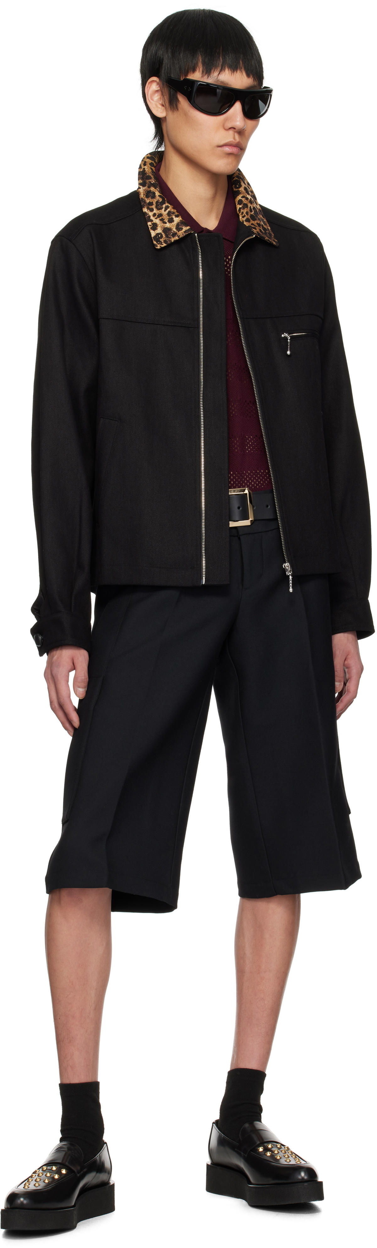 Ernest W. Baker Black Organic Denim Utility Jacket