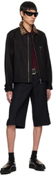 Ernest W. Baker Black Organic Denim Utility Jacket