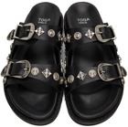 Toga Virilis Black Studded Slide Sandals