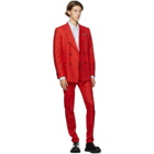 Alexander McQueen Red Classic 17cm Trousers