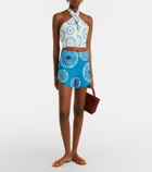 Cala de la Cruz Bahamas floral linen shorts