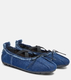 Simone Rocha Ballerina Grip denim ballet flats