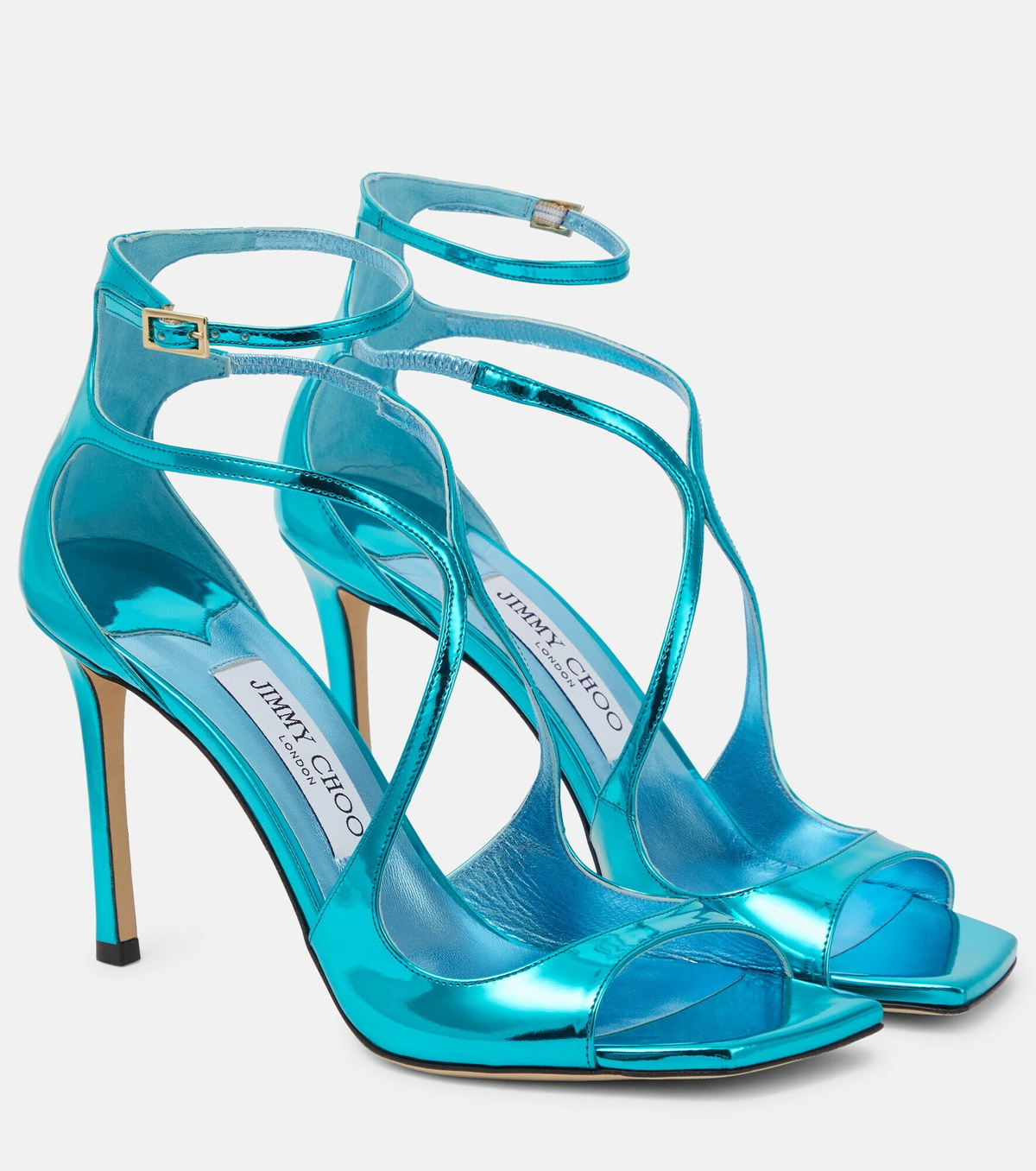Jimmy Choo - Azia 95 metallic leather sandals Jimmy Choo