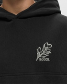 Rough. Olive Emblem Hoodie Black Hoodies