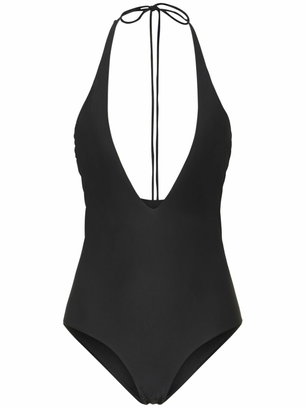 Photo: ROBERTO CAVALLI Solid Lycra Halter Neck Bodysuit