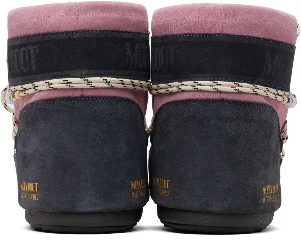 Guest in Residence Pink Moon Boot Edition Icon Low Beaded Suede Boots