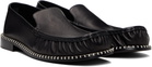 Dries Van Noten Black Leather Loafers