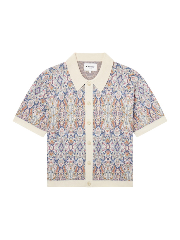 Photo: Corridor - Trance Jacquard-Knitted Cotton Shirt - Neutrals