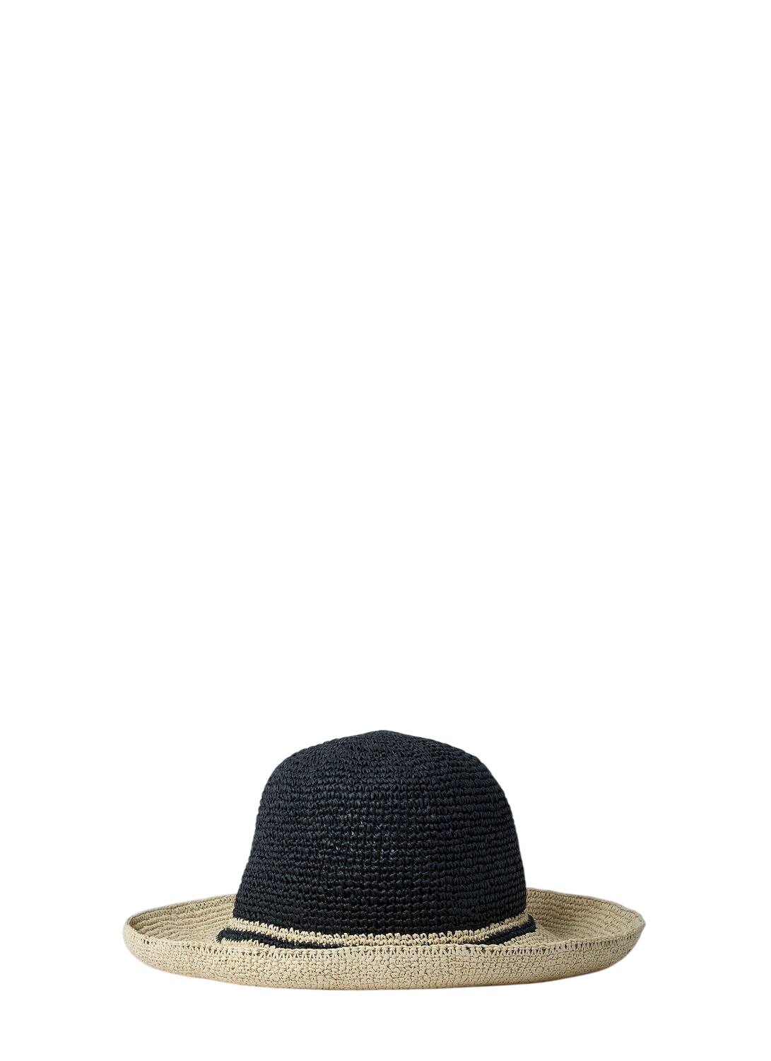 TOTEME Black Paper Straw Beach Hat Toteme