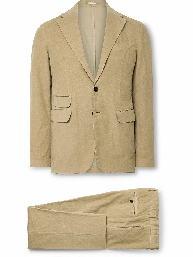 Photo: Massimo Alba - Sloop Slim-Fit Cotton-Corduroy Suit - Neutrals