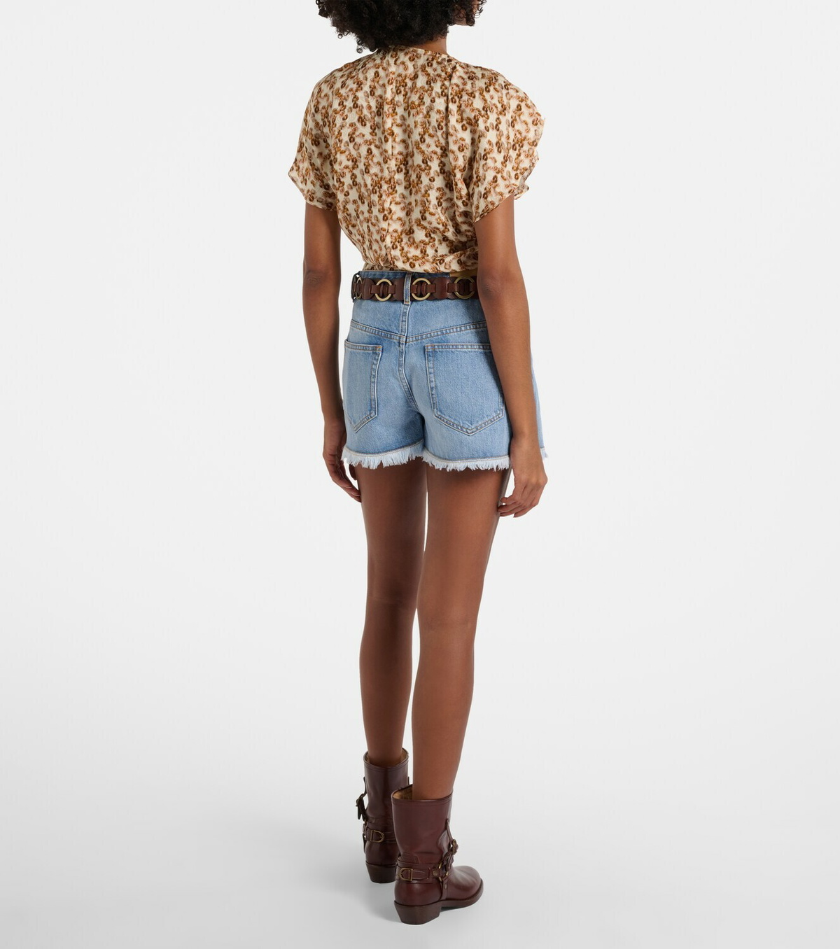 Isabel Marant Lesia high-rise denim shorts