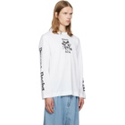 Simone Rocha White 'Coming Up Roses' Print Long Sleeve T-shirt