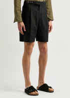 Gusari Côte D'azur Linen Shorts Black