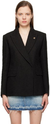 AMIRI Black Double-Breasted Blazer