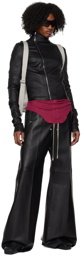 Rick Owens Black Gary Leather Jacket