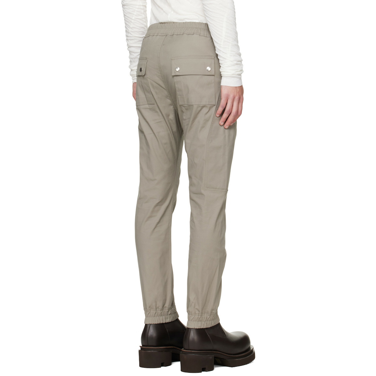 Rick Owens Gray Tower Heizer Cargo Pants