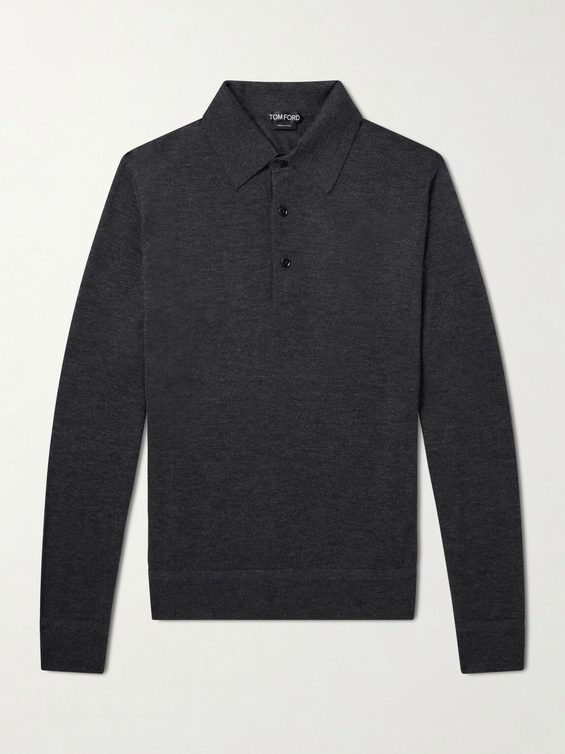 TOM FORD - Cashmere and Silk-Polo Shirt - Gray