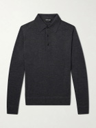 TOM FORD - Cashmere and Silk-Polo Shirt - Gray