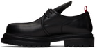 424 Black Leather Derbys