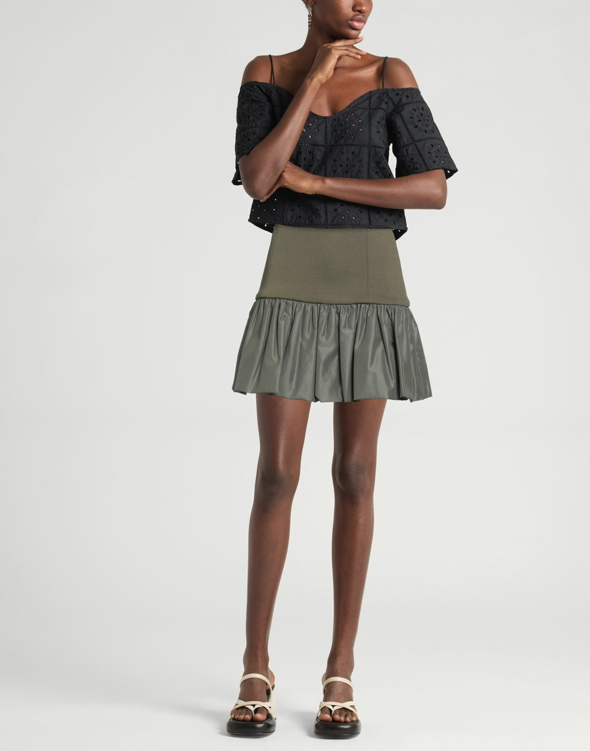 Jijil Womens Mini skirt Military in Green