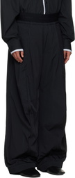 ALAINPAUL Black Knee Shape Track Pants