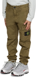 Stone Island Junior Kids Khaki Patch Cargo Pants
