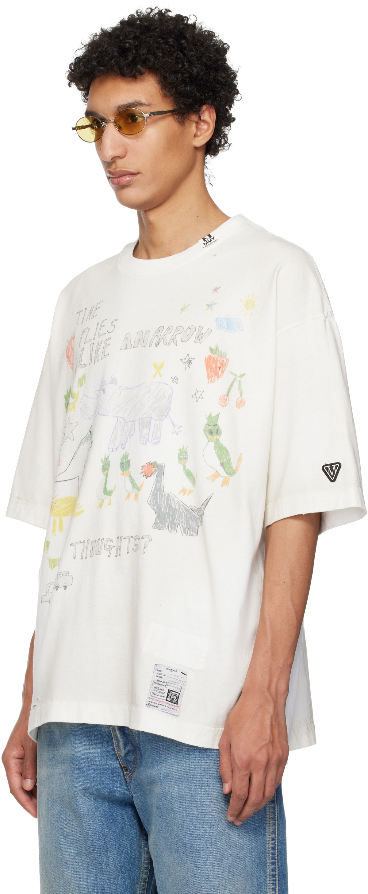 Maison MIHARA YASUHIRO Off-White Kids Doodle Printed T-shirt