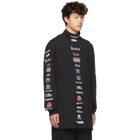 Balenciaga Black Logo List Long Sleeve T-Shirt