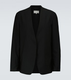 Maison Margiela - Collarless virgin wool blazer
