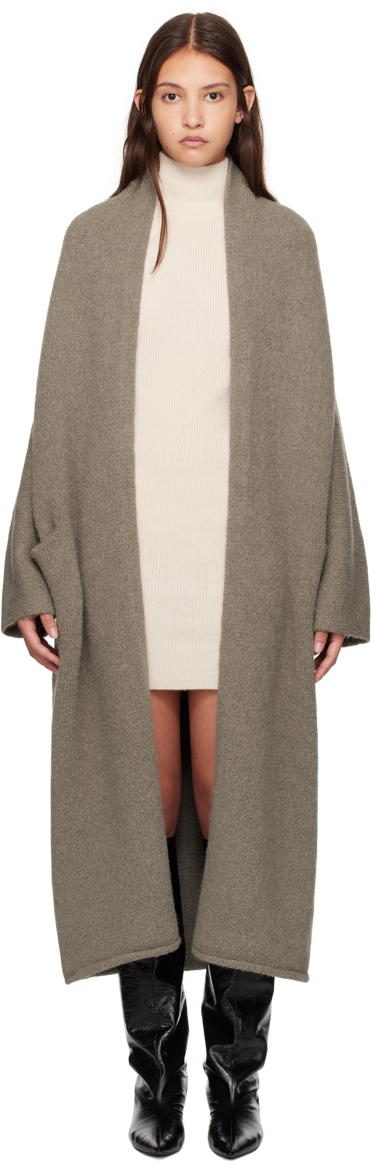 Lauren Manoogian Gray Long Shawl Cardigan