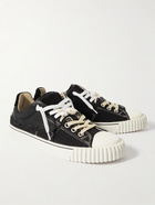 Maison Margiela - Evolution Distressed Canvas and Leather Sneakers - Black