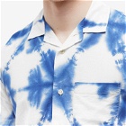 Corridor Men's Shibori Sunrise Vacation Shirt in Indigo/White