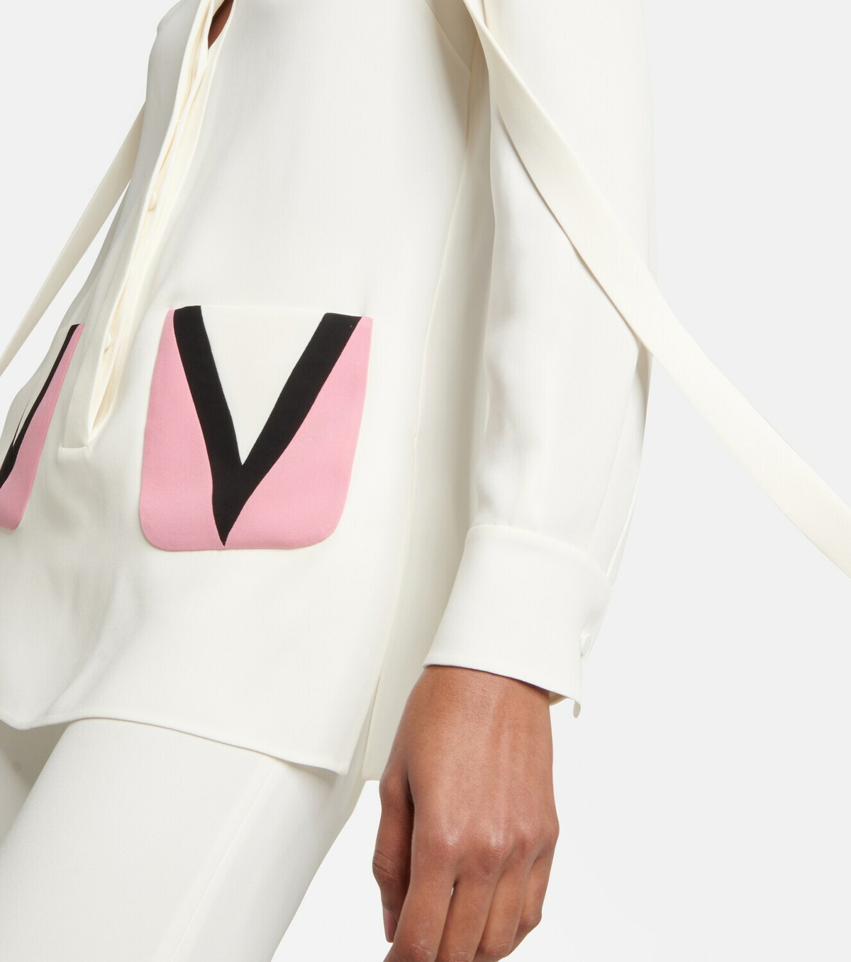 valentino tie neck dress