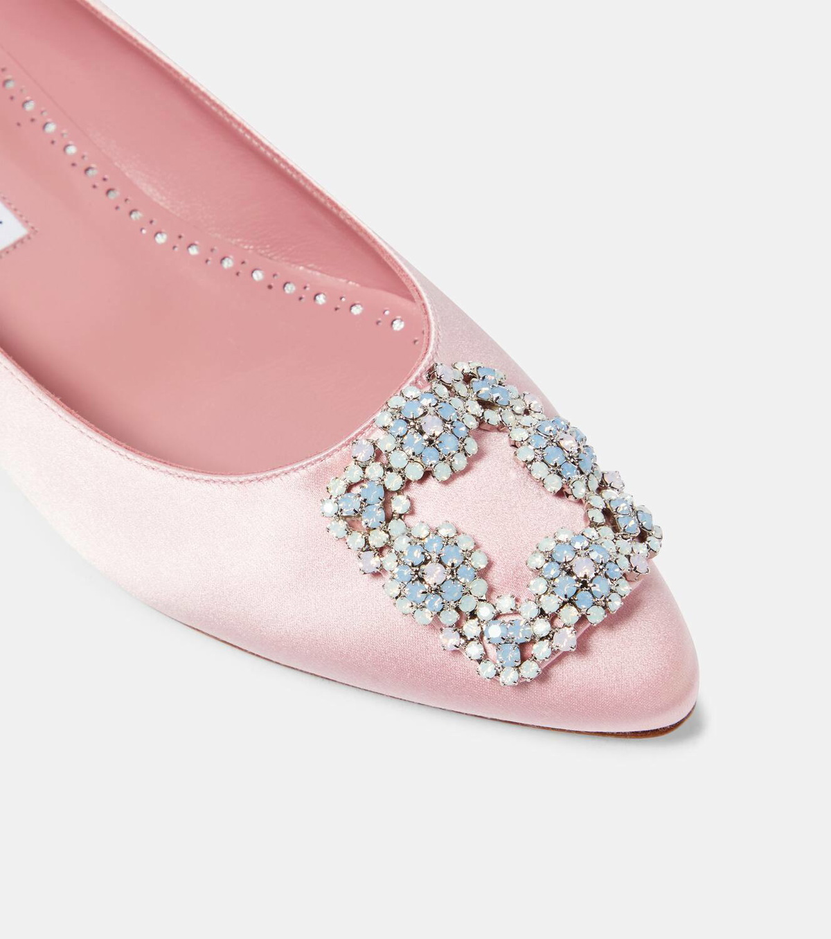 Manolo Blahnik Hangisi satin ballet flats Manolo Blahnik