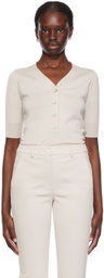 Max Mara Leisure Off-White V-Neck Sweater