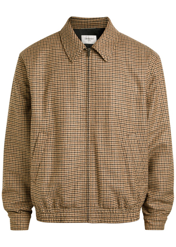 Photo: Saint Laurent Houndstooth-jacquard Woven Jacket Multicoloured 1