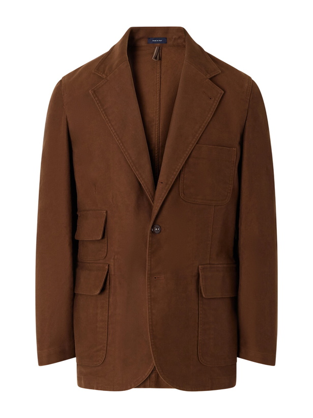 Photo: Drake's - Mk. IV Cotton-Moleskin Blazer - Brown
